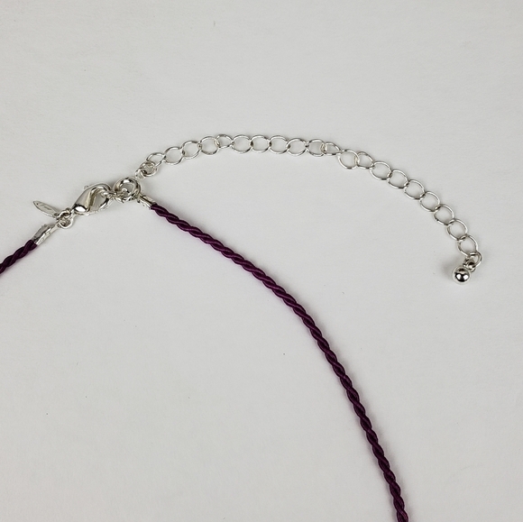 SAQ Handmade Glass Bead Heart Necklace Satin Cord Lanyard Valentine's Day - Picture 7 of 10